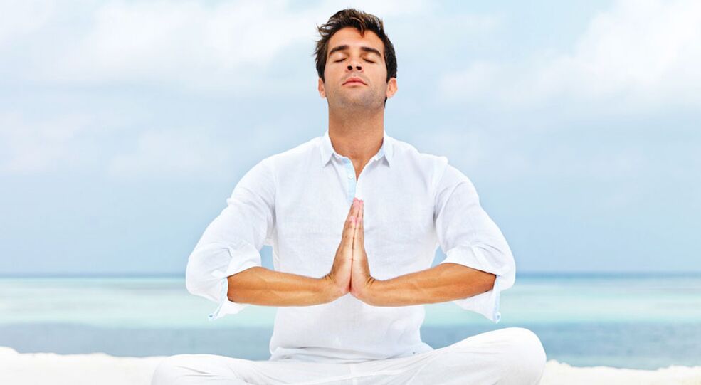 The meditation of a man